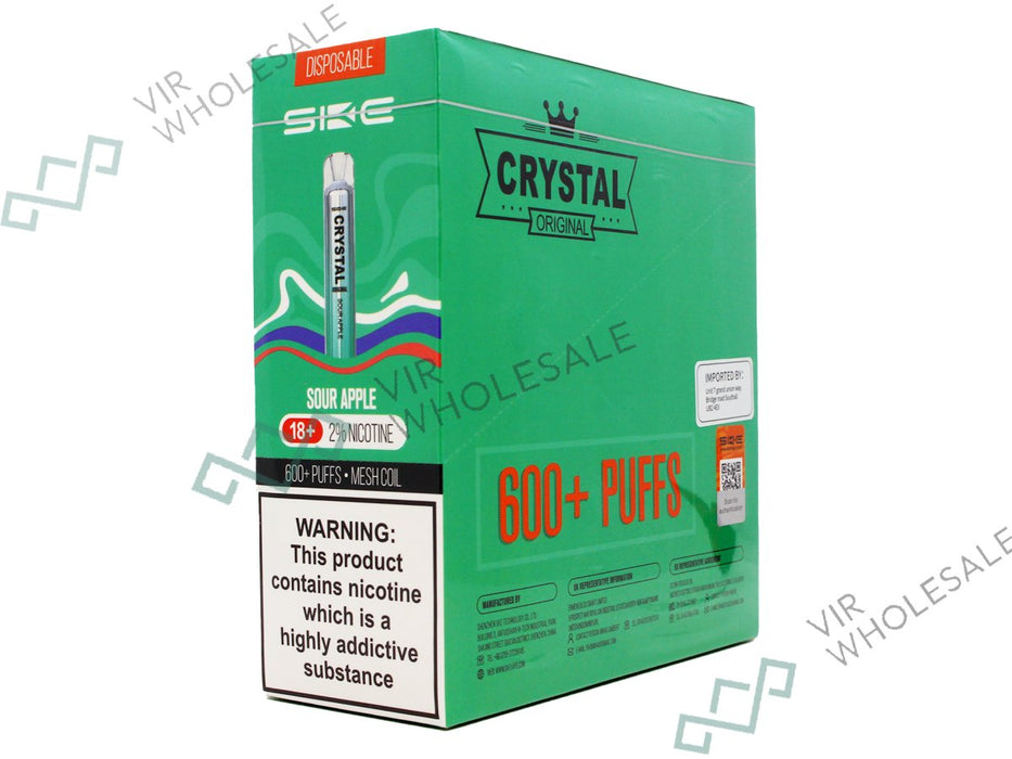 SKE CRYSTAL BAR Disposable Pod Device - 600 Puff - 20mg - 10 Per Box - VIR Wholesale