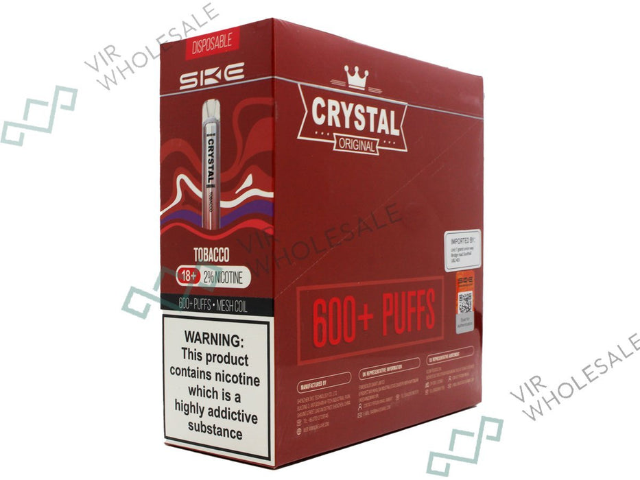 SKE CRYSTAL BAR Disposable Pod Device - 600 Puff - 20mg - 10 Per Box - VIR Wholesale