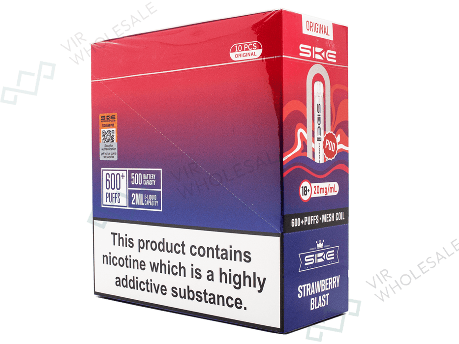 SKE Pods – 10 Pack (Pods Only) – For SKE Bar Kit - VIR Wholesale