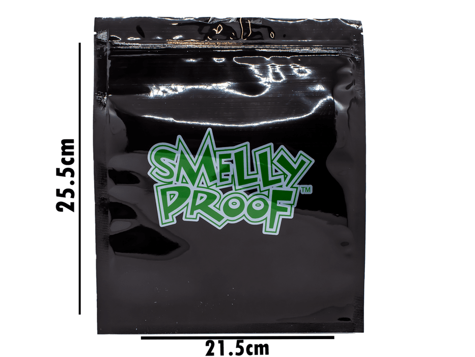 SMELLY PROOF Black Bags - 50 Pack - VIR Wholesale