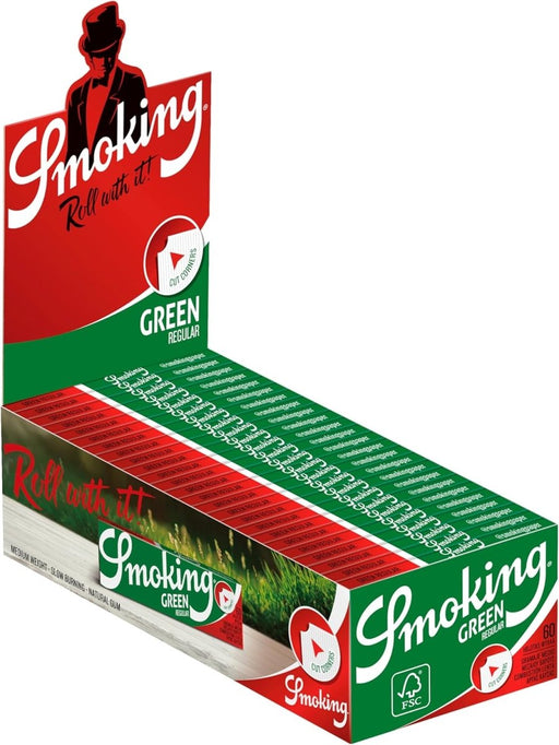 Smoking Green Regular Size Rolling Papers – 50 Booklets - VIR Wholesale