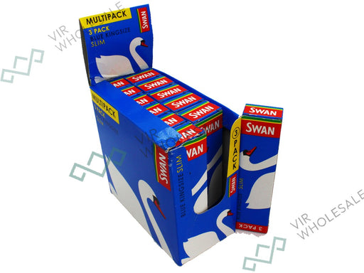 SWAN King Size Slim Papers Blue King Size Slim Multipack Cigarette Rolling Papers - 12 Per Box X 3 Pack - VIR Wholesale