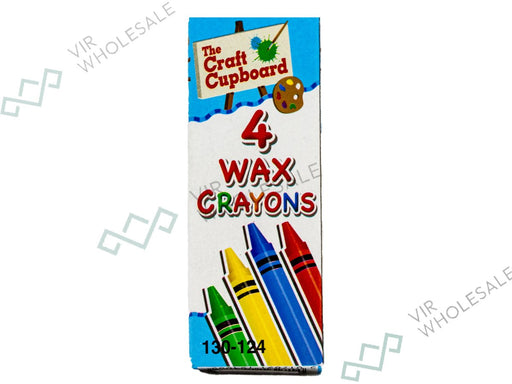 The Craft Cupboard - Wax Crayons 4 Pack - 100 Per Box - VIR Wholesale