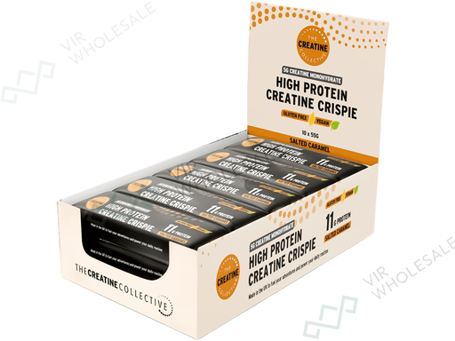 The Creatine Collective – Handmade Vegan Protein Bar with Salted Caramel Crunch & 5g Creatine (10 Bars per Box) - VIR Wholesale