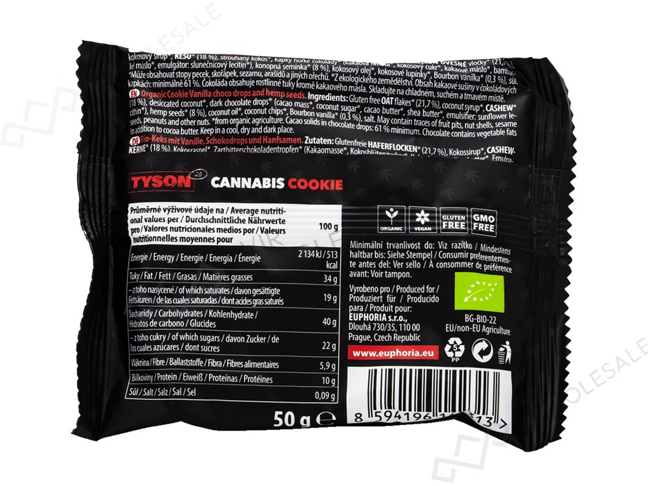 Tyson 2.0 Canna Cookies – Chocolate Chip Knockout Bite - VIR Wholesale