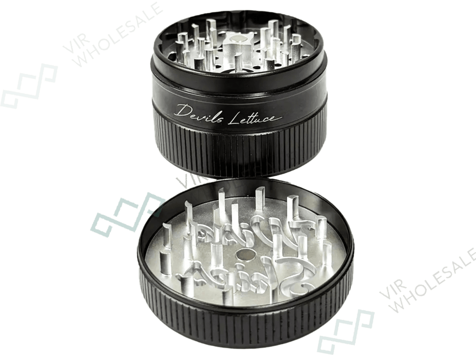 Wise Skies Devils Lettuce 4 - Part Grinder – 62mm (Colours May Vary) - VIR Wholesale