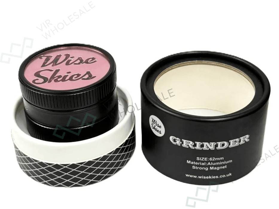 Wise Skies Devils Lettuce 4 - Part Grinder – 62mm (Colours May Vary) - VIR Wholesale