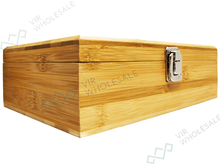 Wise Skies Natural Bamboo XL Rolling Box - VIR Wholesale