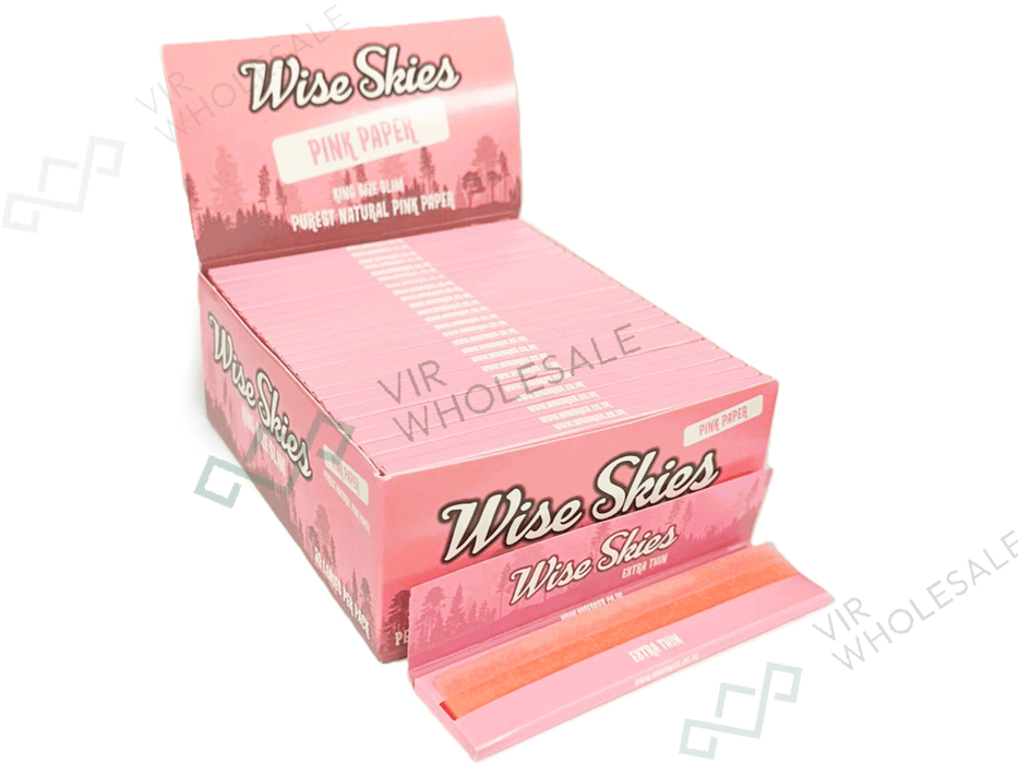 Wise Skies Pink – King Size Slim - 50 Packs Per Box - VIR Wholesale