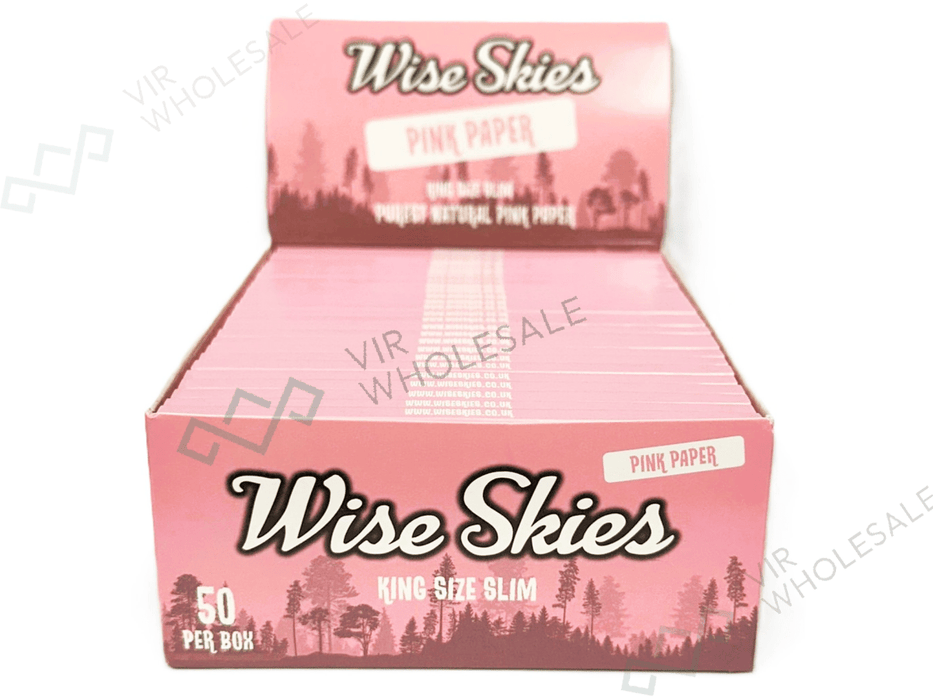 Wise Skies Pink – King Size Slim - 50 Packs Per Box - VIR Wholesale