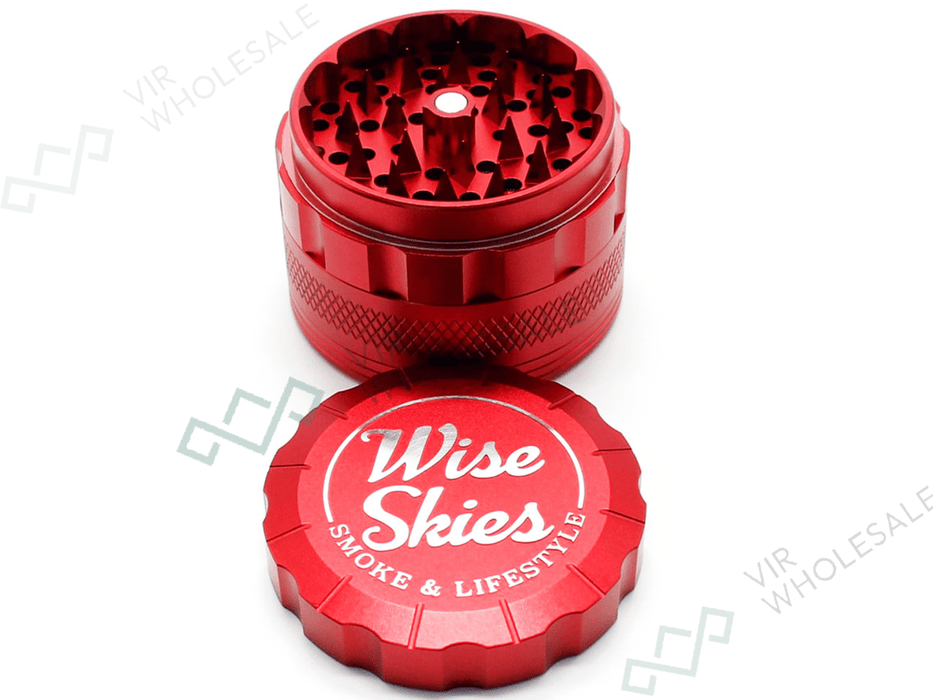 Wise Skies Z00ZA 4 - Part Assorted Grinder – 62mm (Colours May Vary) - VIR Wholesale
