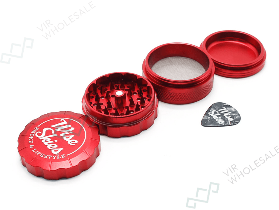 Wise Skies Z00ZA 4 - Part Assorted Grinder – 62mm (Colours May Vary) - VIR Wholesale