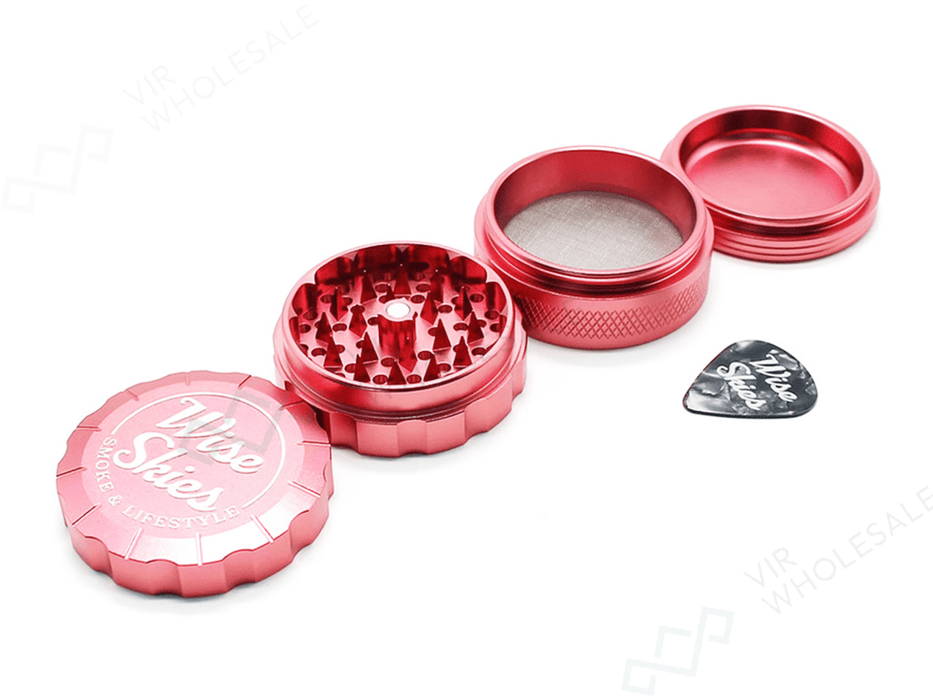 Wise Skies Z00ZA 4 - Part Assorted Grinder – 62mm (Colours May Vary) - VIR Wholesale