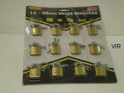 12 X 20mm Brass Padlocks - VIR Wholesale