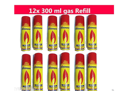 12x 300ml Ultimate Gas Universal Lighter Fuel Refill Ultra Butane - VIR Wholesale