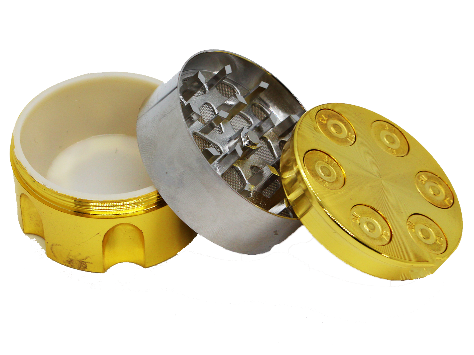 GRINDER Metal Bullet Gold HX239G 3 Part - VIR Wholesale
