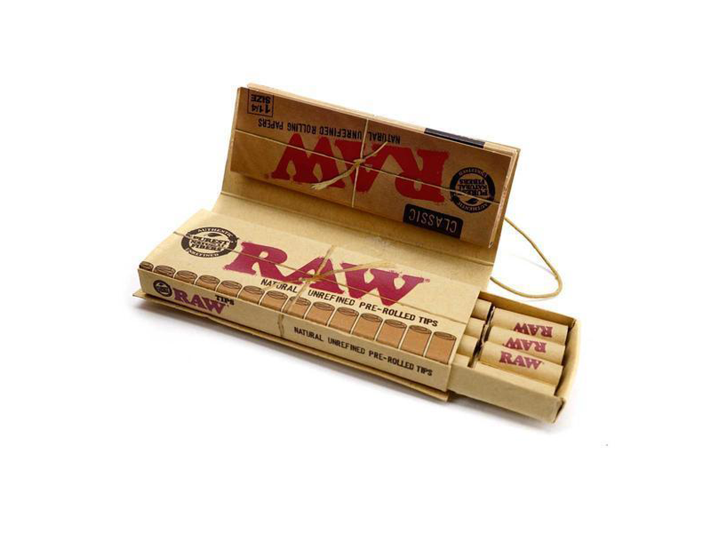 RAW Classic Connoisseur 1¼ Rolling Papers With Pre-Rolled Tips - VIR Wholesale