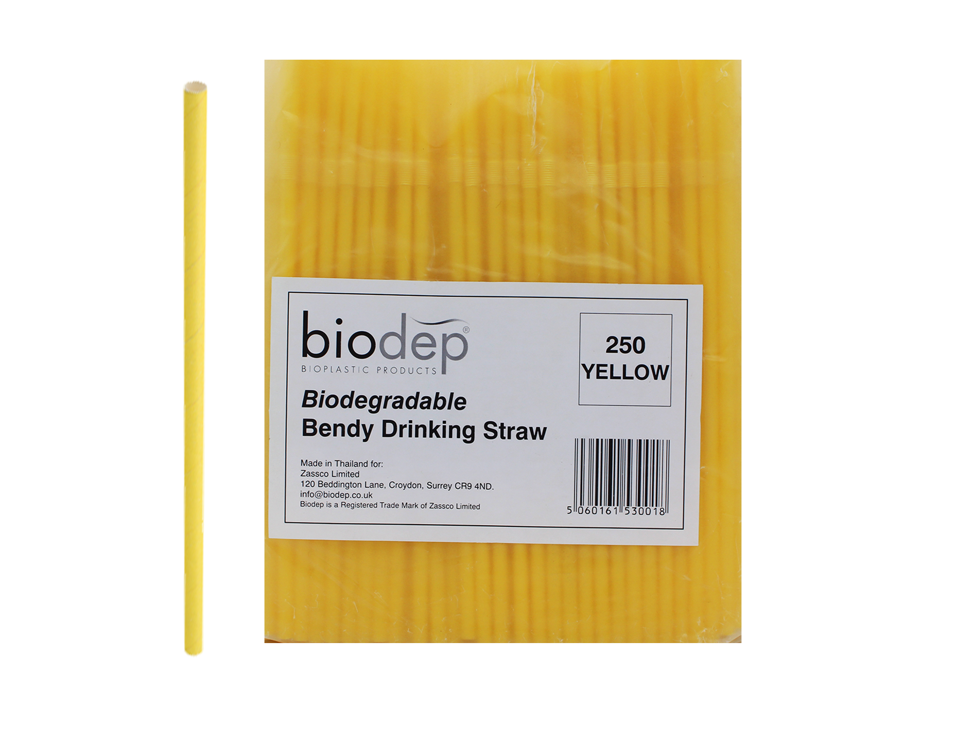 Biodep - Biodegradable Drinking Straws - 250 Straws Per Pack - VIR Wholesale