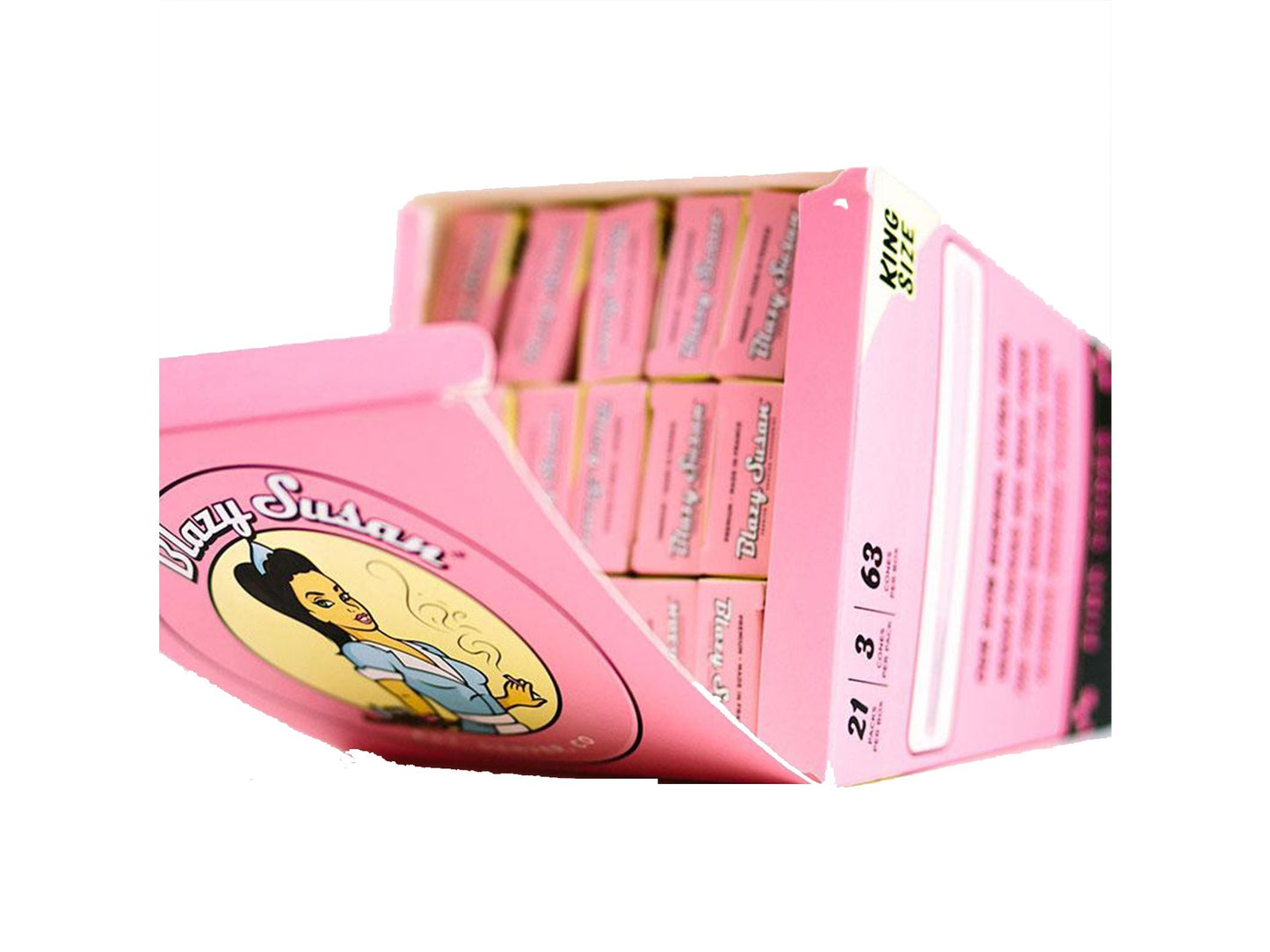 BLAZY SUSAN King Size Pink Pre-Rolled Cones – Full Box - VIR Wholesale
