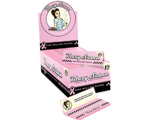 Blazy Susan Pink 1¼ Rolling Papers - VIR Wholesale