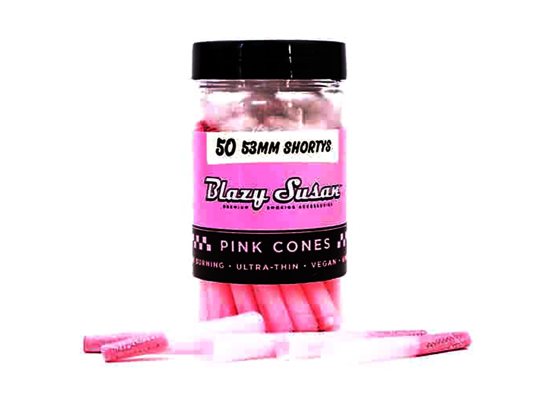 BLAZY SUSAN Shorty Pink Pre Rolled Cones – 50 Count – VIR Wholesale