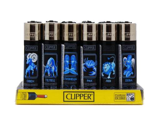 Clipper Lighter Printed 24's - Zodiac - VIR Wholesale