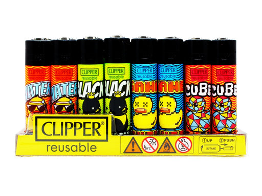 CLIPPER Lighters Printed 48's Various Designs - Animal Life - VIR Wholesale