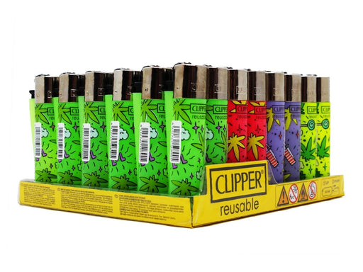 CLIPPER Lighters Printed 48's Various Designs-Hemp Pattern - VIR Wholesale