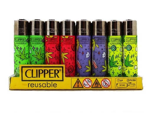 CLIPPER Lighters Printed 48's Various Designs-Hemp Pattern - VIR Wholesale