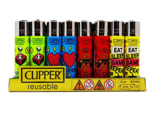 CLIPPER Lighters Printed 48's Various Designs-Insert Coin - VIR Wholesale