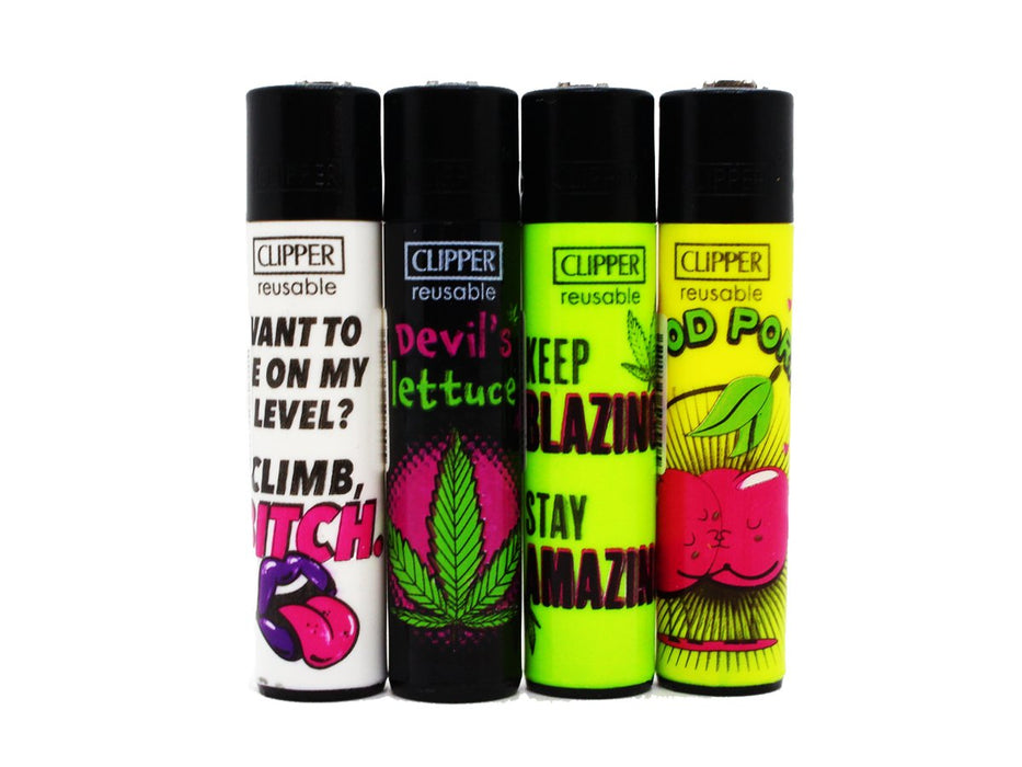 CLIPPER Lighters Printed 48's Various Designs - Keep Blazing - VIR Wholesale