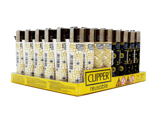 CLIPPER Lighters Printed 48's Various Designs - Leaves Tiles - VIR Wholesale