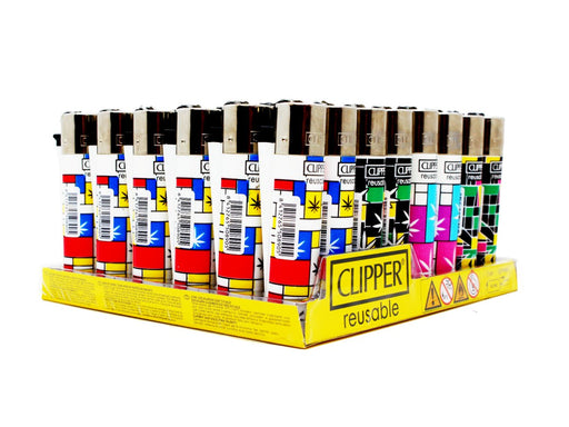 CLIPPER Lighters Printed 48's Various Designs - Modern Weed - VIR Wholesale