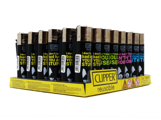CLIPPER Lighters Printed 48's Various Designs - Not My Fault - VIR Wholesale