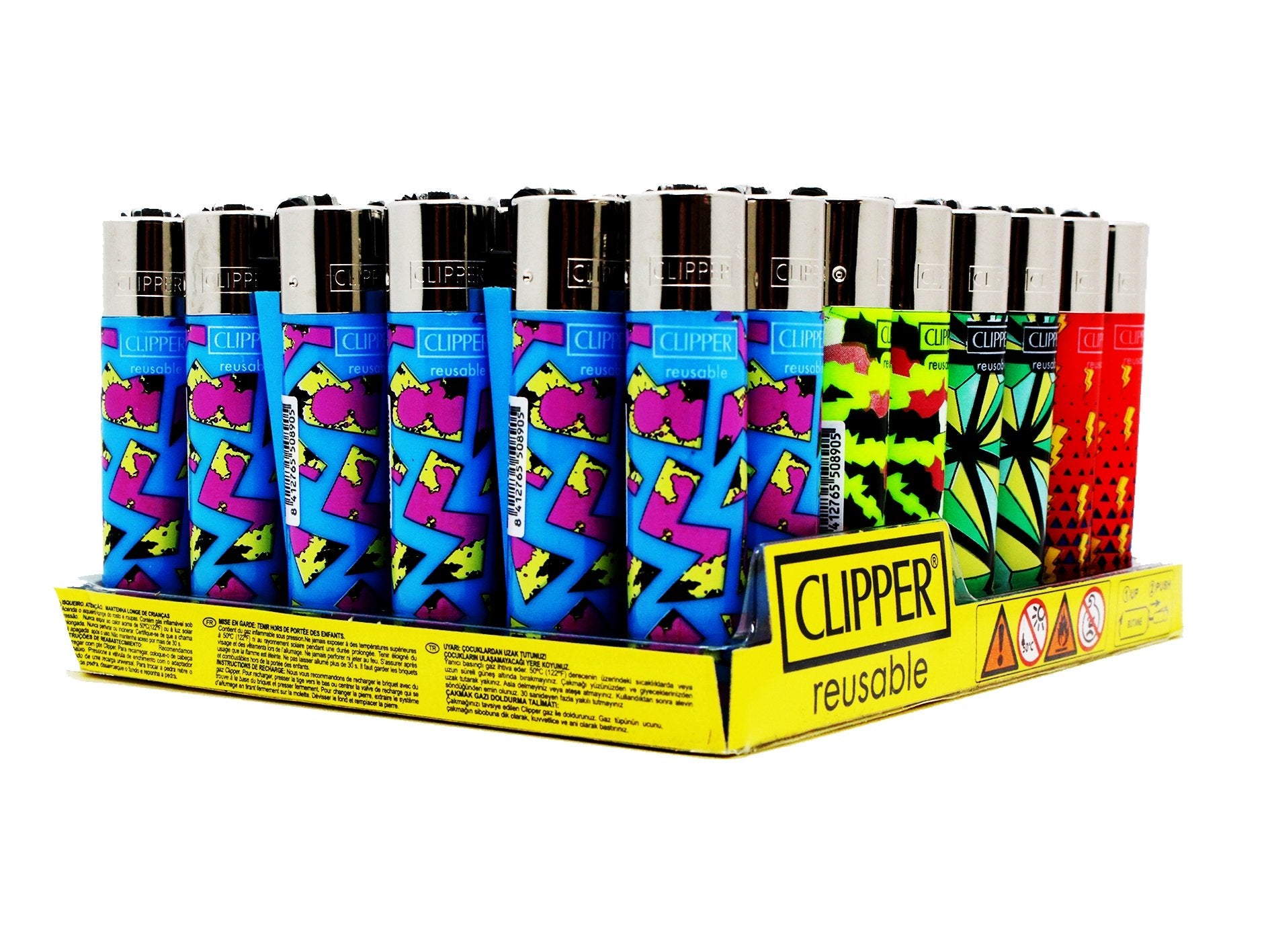 CLIPPER Lighters Printed 48's Various Designs - Patterns - VIR Wholesale