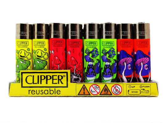 CLIPPER Lighters Printed 48's Various Designs -Psycho - VIR Wholesale