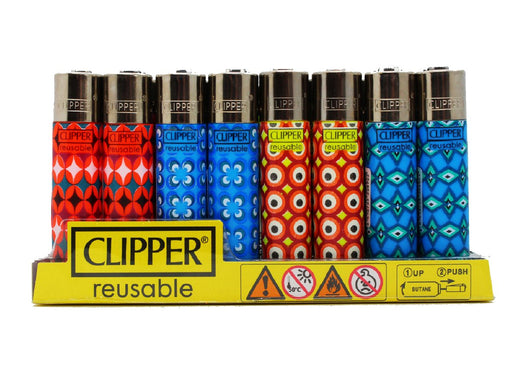 CLIPPER Lighters Printed 48's Various Designs - Retro - VIR Wholesale