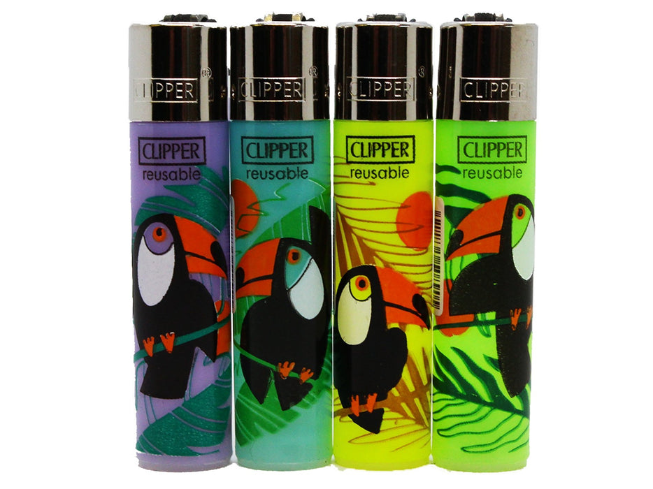CLIPPER Lighters Printed 48's Various Designs - Tropical - VIR Wholesale
