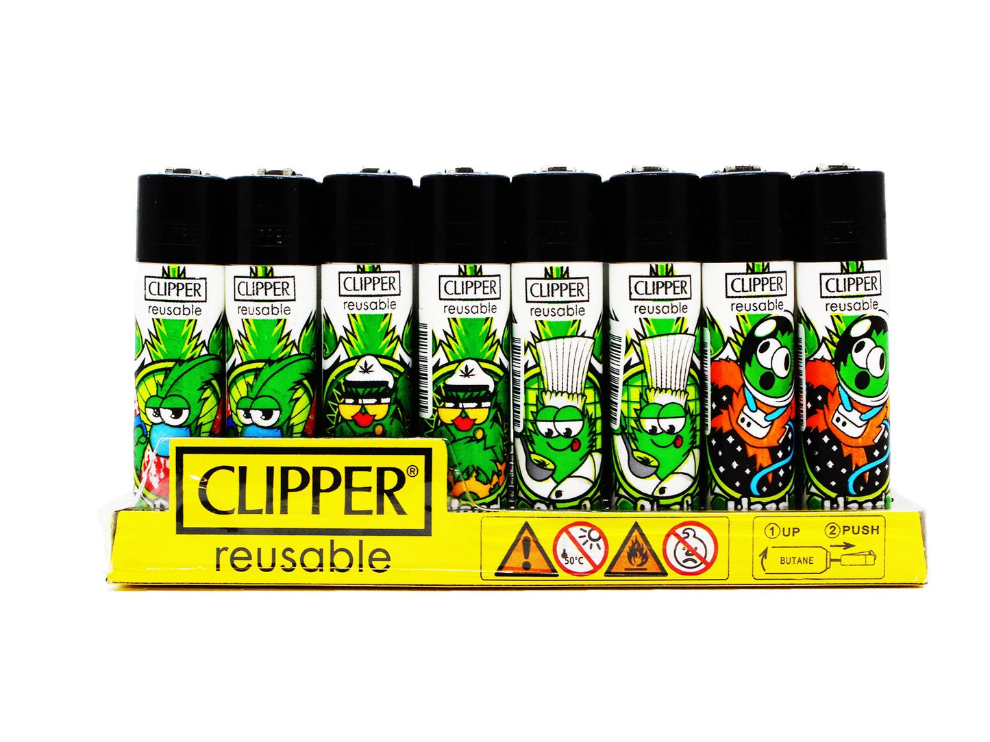 CLIPPER Lighters Printed 48's Various Designs - Weed Jobs - VIR Wholesale