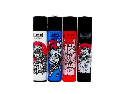 CLIPPER Lighters Printed 48's Various - Kitsune - VIR Wholesale