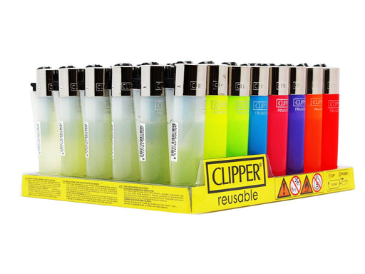CLIPPER Lighters Translucent - 48's - Various Colours - VIR Wholesale