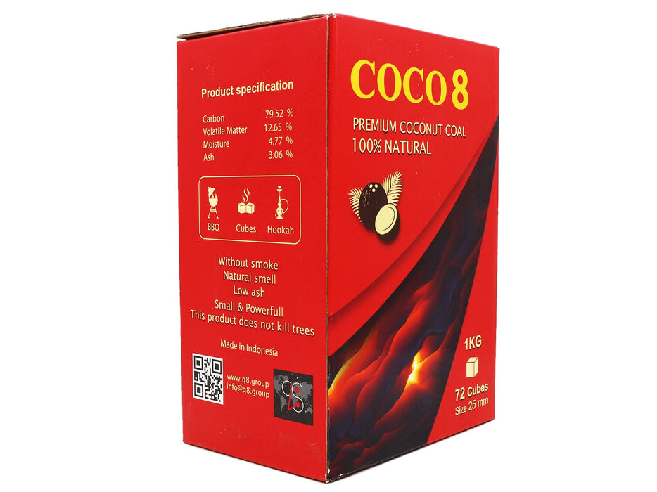 Coco8 Shisha Charcoal - VIR Wholesale