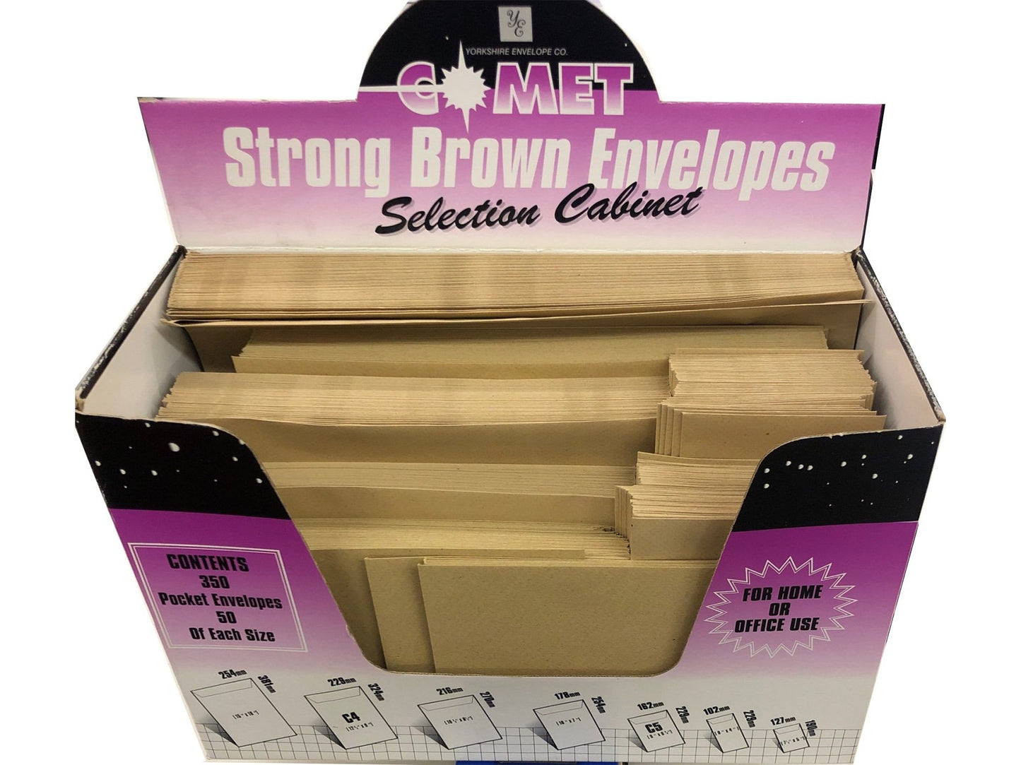 COMET Strip & Seal Selection Cabinet R180 - Brown Envelopes - VIR Wholesale