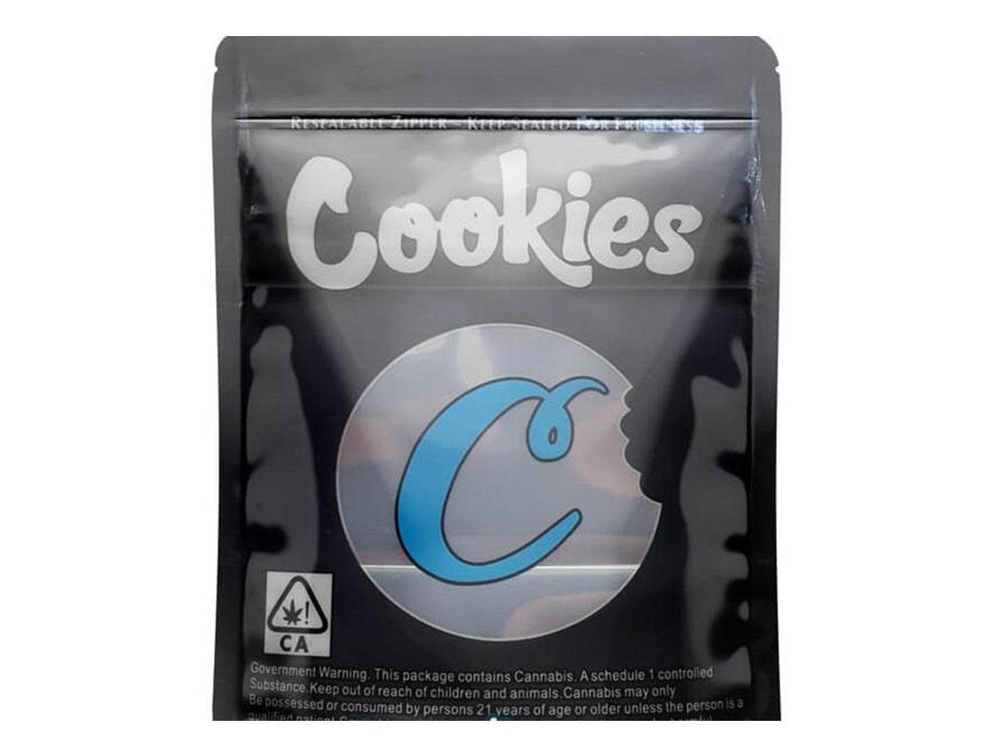 COOKIES MYLAR Bags Black And Blue 50 Pack 3.5g - VIR Wholesale