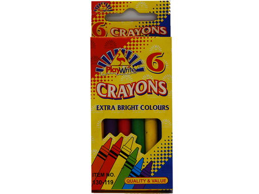 Playwrite 6 Wax Crayons Per Box - VIR Wholesale