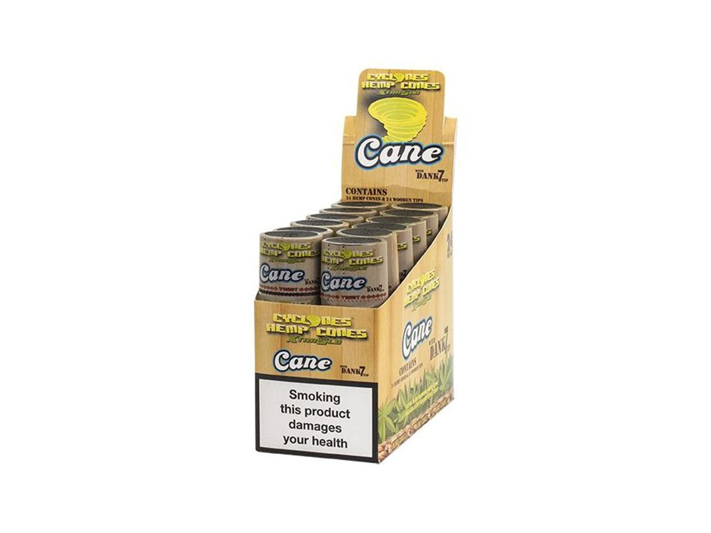 CYCLONES Hemp Cones (Sugar Cane) 12pcs x2 In Display - VIR Wholesale