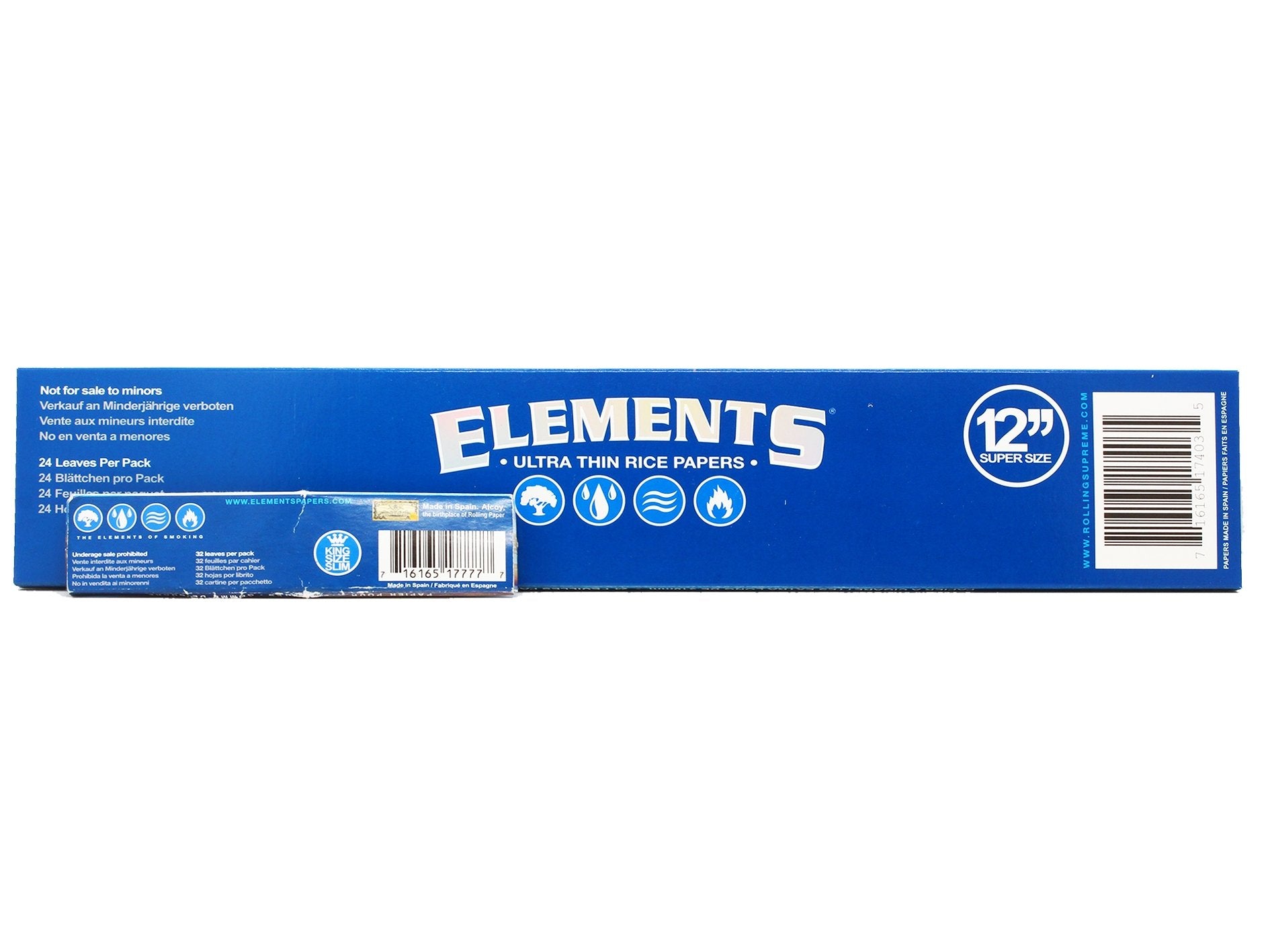 Elements Ultra Thin Rolling Paper 12in 24-leaves per pack