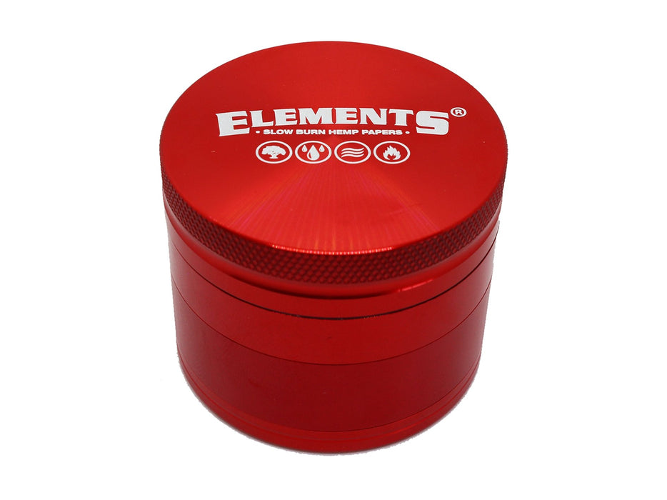 Elements 4 Part Grinder - Red - VIR Wholesale