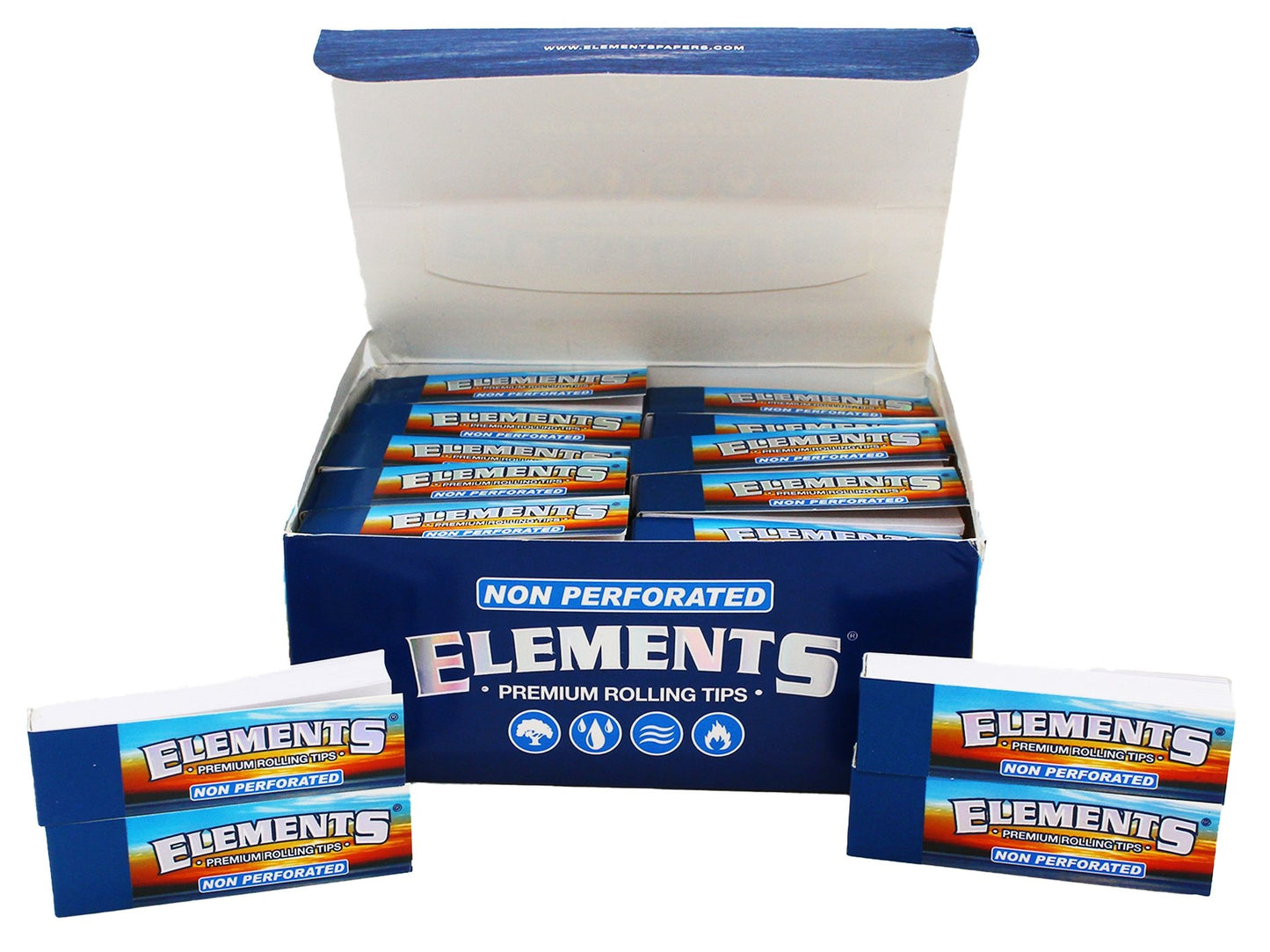 ELEMENTS Paper Rolling Tips Non Perforated 50 Per Box - VIR Wholesale