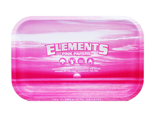 Elements Pink Medium Metal Rolling Tray - VIR Wholesale